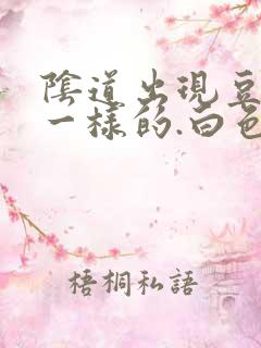 阴道出现豆腐渣一样的.白色东西怎么回事