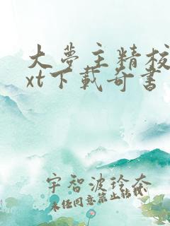 大梦主精校版txt下载奇书网