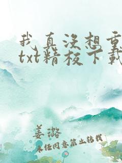 我真没想重生啊txt精校下载