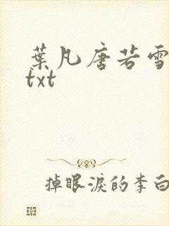 叶凡唐若雪医婿txt