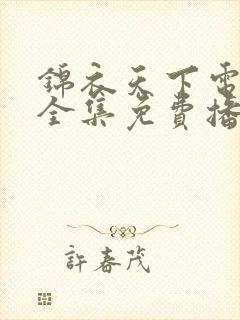 锦衣天下电视剧全集免费播放