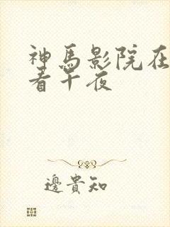 神马影院在线观看午夜