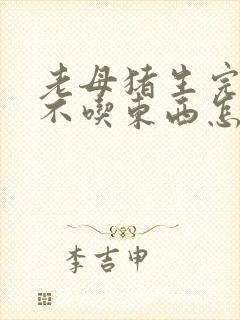 老母猪生完小猪不吃东西怎么办