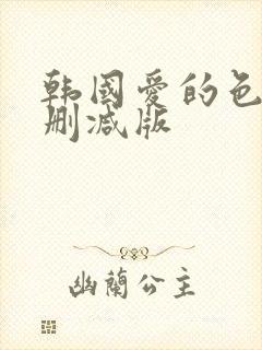 韩国爱的色放未删减版