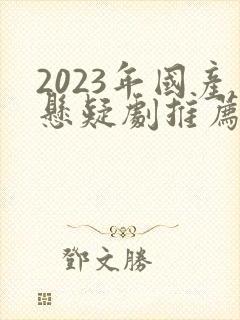 2023年国产悬疑剧推荐