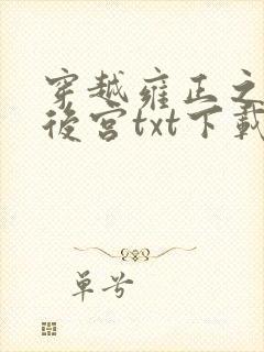 穿越雍正之极品后宫txt下载