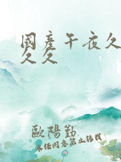 国产午夜久久久久久