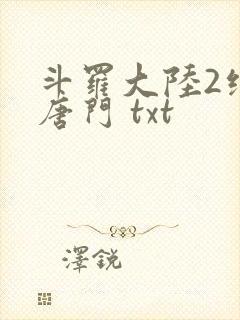 斗罗大陆2绝世唐门 txt