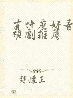 有什么好看的电视剧推荐