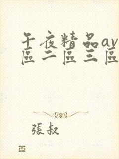 午夜精品av一区二区三区