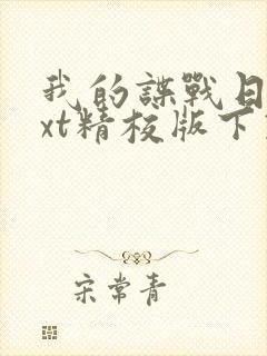 我的谍战日记txt精校版下载