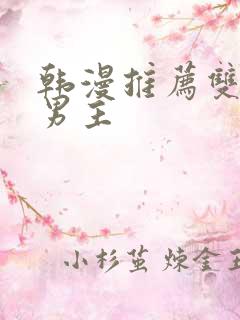 韩漫推荐双男主男主