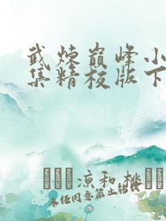 武炼巅峰小说全集精校版下载