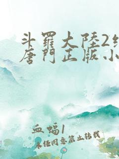 斗罗大陆2绝世唐门正版小说