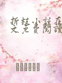 折枝小说在线全文免费阅读无弹窗