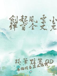 剑起风云小说无弹窗全文免费阅读