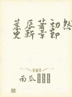 叶辰萧初然最快更新章节