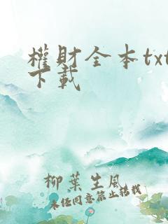 权财全本txt下载