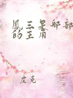 凤三是哪部小说的主角