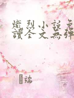 炽烈小说免费阅读全文无弹窗