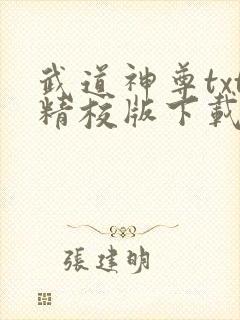 武道神尊txt精校版下载