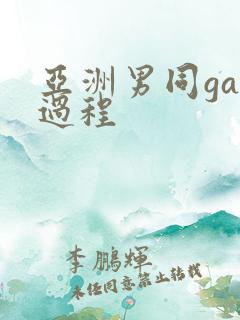 亚洲男同gay过程