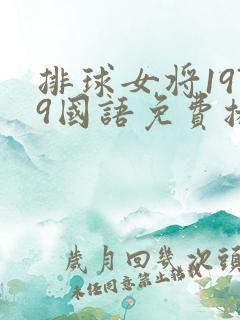 排球女将1979国语免费播放