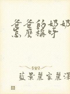 爸爸的奶奶应该怎么称呼