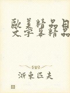 欧美精品日韩中文字幕精品