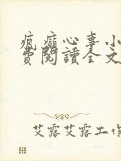 疯癫心事小说免费阅读全文无弹窗