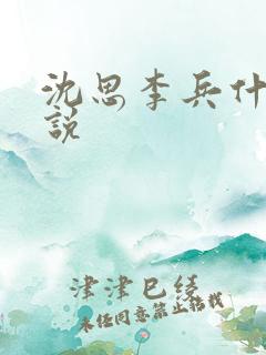 沈思李兵什么小说