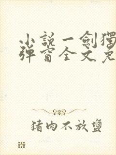 小说一剑独尊无弹窗全文免费阅读