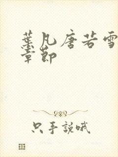 叶凡唐若雪更新章节