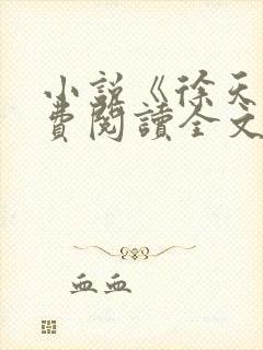 小说《徐天》免费阅读全文