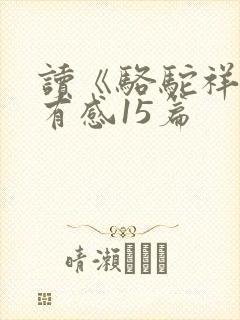 读《骆驼祥子》有感15篇