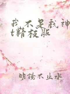 我不是戏神txt精校版