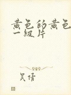 黄色的黄色录像一级片