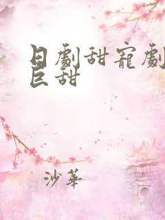 日剧甜宠剧推荐巨甜