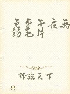 免费午夜无遮挡的毛片