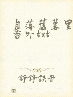 月落旧暮里全文番外txt