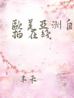 欧美亚洲自偷自拍 在线