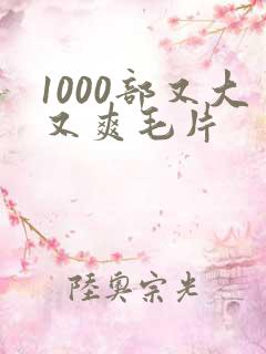 1000部又大又爽毛片