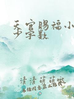 天官赐福小说多少字数