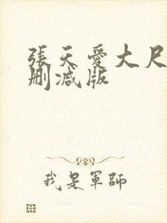 张天爱大尺度未删减版