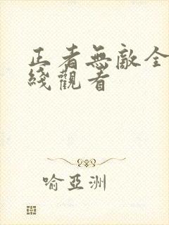 正者无敌全集在线观看
