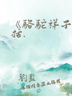 《骆驼祥子》概括.