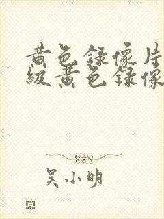 黄色录像片,一级黄色录像片