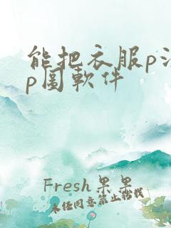 能把衣服p没的p图软件