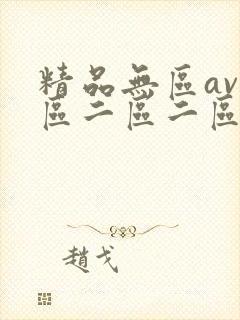 精品无区av一区二区二区不卡