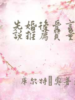 先婚后爱言情小说推荐质量好